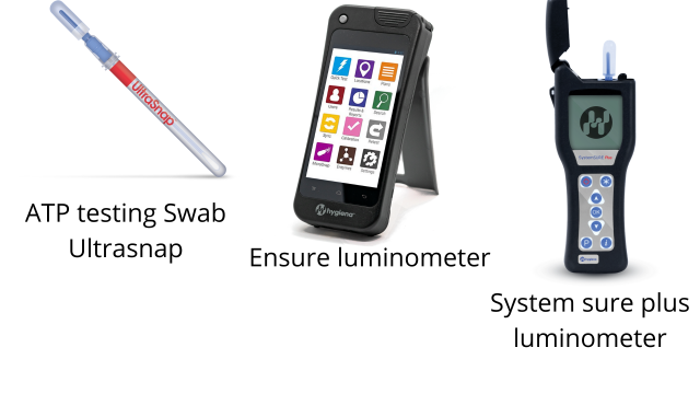 ATP testing  - Full ATP testing KitImage source:https://www.hygiena.com/food-safety-solutions/atp-monitoring/