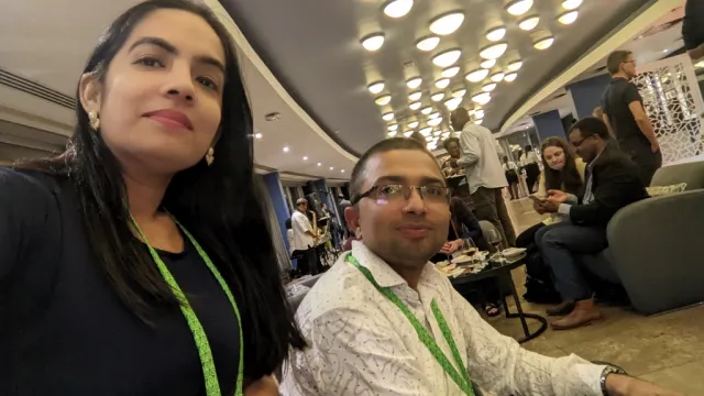 Welcome Reception (traveling to Cape town) - With Nisha Rijal in the welcome reception of IPNC 2022