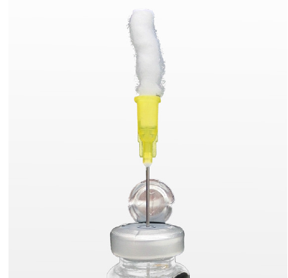 Ventilating T-I media with cotton plugged needle - Ventilating T-I media with cotton plugged needle(Source: US Centers for Disease Control and Prevention)