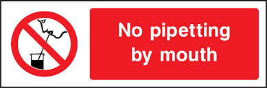 No mouth pipetting