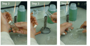 Pouring the moten agar medium  - Pouring the molten agar medium