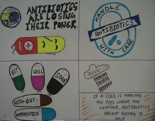Antibiotic resistance PAHS - Antibiotics Awareness Week: Winning Poster at OCRU Nepal/Patan Hospital