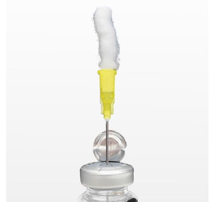 Ventilating T-I media with cotton plugged needle - Ventilating T-I media with cotton plugged needle(Source: US Centers for Disease Control and Prevention)