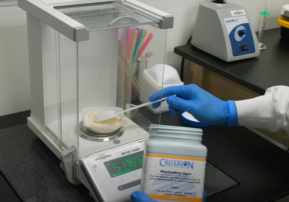 - Weighing of Culture Media