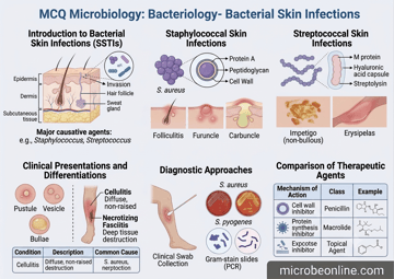 MCQs Bacteriology (41-50): Bacterial Skin Infections