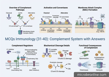 MCQs Immunology (31-40): Complement System with Answers