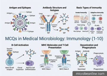 Immunology MCQs (1-10): Answers with Explanations