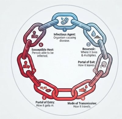 Chain of Infection: The Six Links and How to Break Them