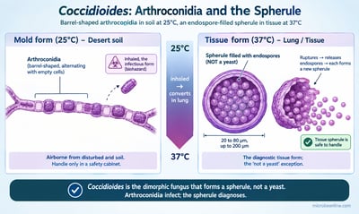 Coccidioides (Valley Fever): Spherules, Arthroconidia, and Lab Diagnosis