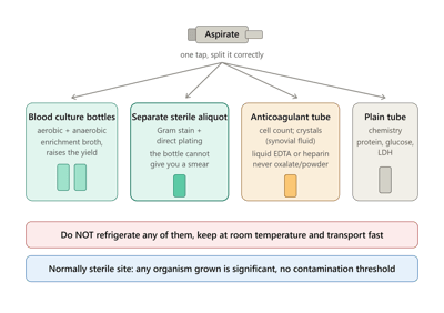 Sterile Body Fluids: Collection and Transport (Pleural, Peritoneal, Pericardial, Synovial)