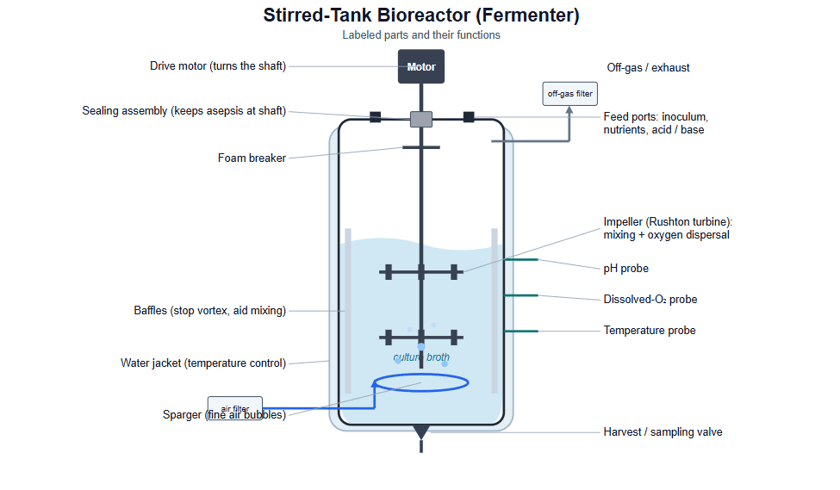 Bioreactor: Parameter, Parts, Types, and Application