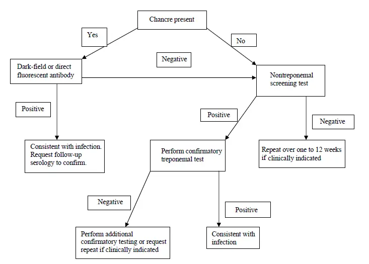 Testing algorithm for Primary Syphilis