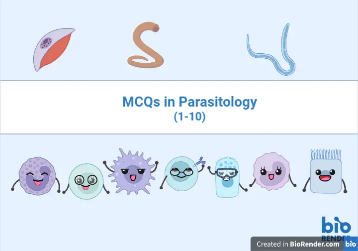 MCQs Parasitology (1-10) with Answers