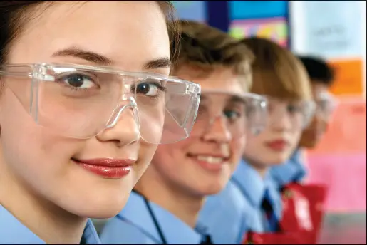 Wear protective eye wears (lab safety goggles)